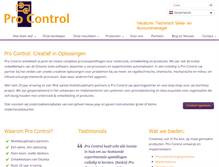Tablet Screenshot of pro-control.nl